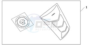 CBF1000A Europe Direct - (ED) drawing TANKPAD / FUEL LID COVER