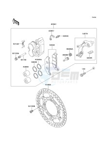 KDX 220 A [KDX220R] (A9) [KDX220R] drawing FRONT BRAKE