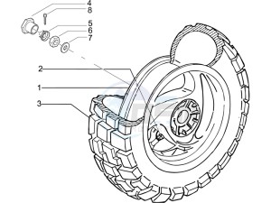 Typhoon 50 drawing Rear Wheel