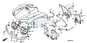 TRX250TEB drawing FRONT FENDER