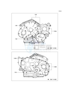 VN 900 B [VULCAN 900 CLASSIC] (6F-9F) B9F drawing CRANKCASE BOLT PATTERN