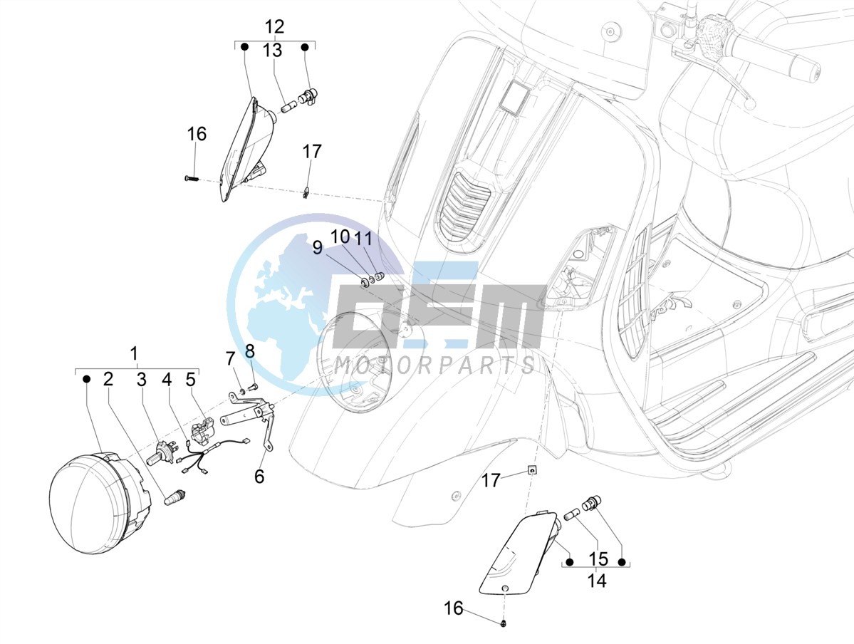 Front headlamps - Turn signal lamps