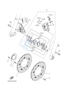 MT07A MT-07 ABS 700 (1XB5 1XB7) drawing FRONT BRAKE CALIPER