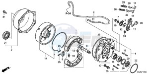 TRX500FPAC drawing REAR BRAKE PANEL