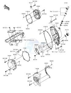 NINJA ZX-10R ZX1000SJFA XX (EU ME A(FRICA) drawing Engine Cover(s)