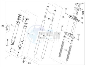 SX 50 LOW SEAT E4 (EMEA) drawing Front fork