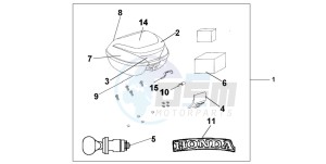 CBF1000S drawing TOP BOX 35 L NH-A12M