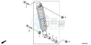 TRX500FED TRX500FE Europe Direct - (ED) drawing REAR CUSHION