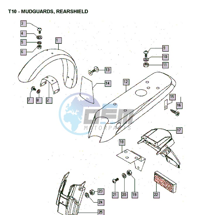 Mudguards-rearshield