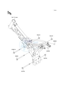 KLX 110 A (KLX110 MONSTER ENERGY) (A6F-A9FA) A6F drawing ENGINE MOUNT