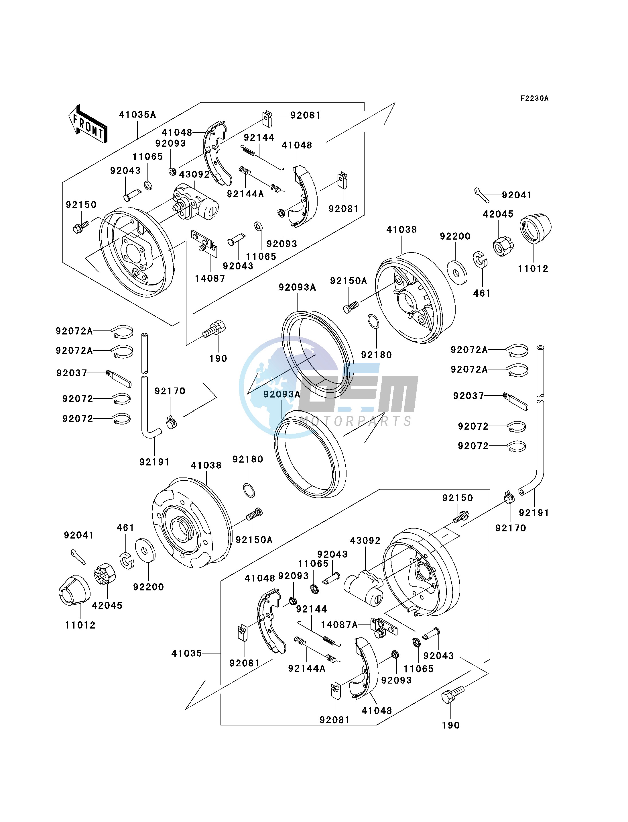 FRONT HUBS_BRAKES-- KAF950-A3- -