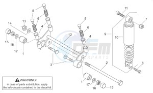 Scarabeo 50 2t (eng. Minarelli) drawing R.shock absorber-connect. Rod