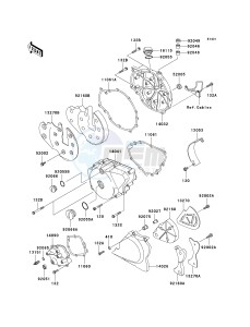 EN 500 C [VULCAN 500 LTD] (C6F-C9F) C8F drawing ENGINE COVER-- S- -