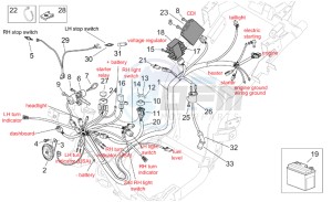 Mojito 125-150 drawing Electrical system - CUSTOM