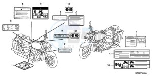 VT750C9 Europe Direct - (ED / MME) drawing CAUTION LABEL