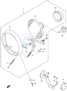 GZ250 (K2) drawing HEADLAMP