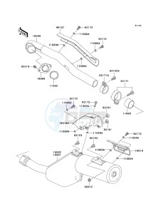 KL 650 A [KLR 650] (A6F-A7F) A6F drawing MUFFLER-- S- -