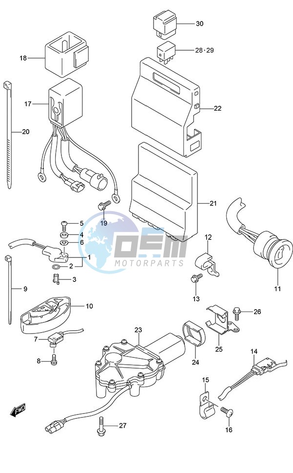 PTT Switch/Engine Control Unit