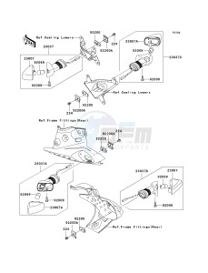 ZX636 C [NINJA ZX-6R] (C6F) C6F drawing TURN SIGNALS