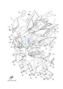 YFZ450R YFZ450RSEB YFZ450R SPECIAL EDITION (18PM 18PN) drawing REAR FENDER