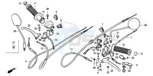 PK50S drawing HANDLE LEVER/SWITCH/CABLE