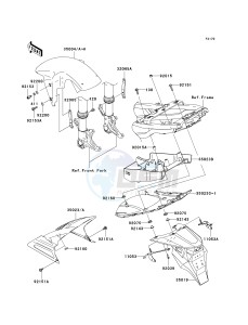 ZX 636 B [NINJA ZX-6R[ (B1-B2) [NINJA ZX-6R drawing FENDERS