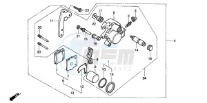 CR80R drawing FRONT BRAKE CALIPER