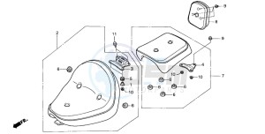 VT1100C2 drawing SEAT (VT1100CS/CT)