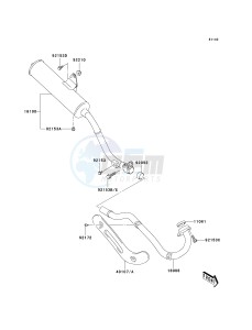 KLX 125 A (A1-A3) drawing MUFFLER-- S- -