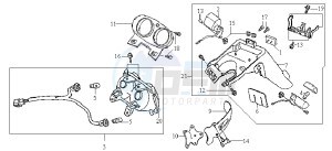 JET 50 KH ENGINE drawing TAIL LIGHT - INDICATORS - REAR MUDGUARD