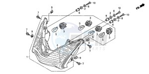 ST1300A drawing REAR COMBINATION LIGHT