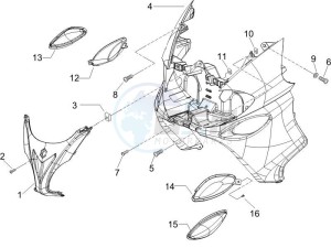 X9 500 Evolution 2006-2007 (USA) drawing Front shield