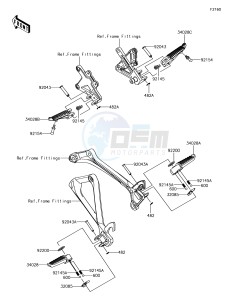 NINJA ZX-10R ZX1000SHFA XX (EU ME A(FRICA) drawing Footrests