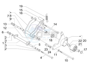 GTV 300 4T 4V ie drawing Swinging arm