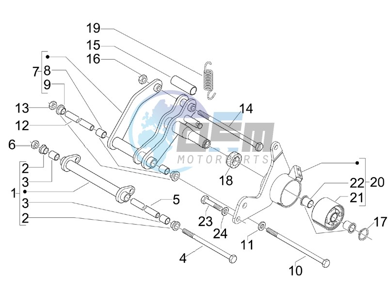 Swinging arm