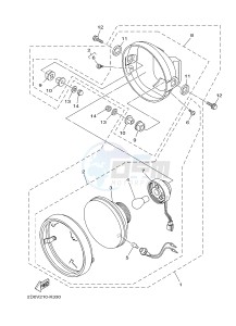 YB125 (2CS7) drawing HEADLIGHT