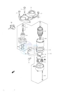 DF 70 drawing Starting Motor (1998-2000)