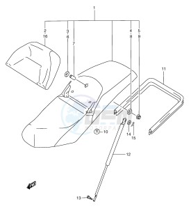 AN250 (E2) Burgman drawing SEAT (MODEL W X)