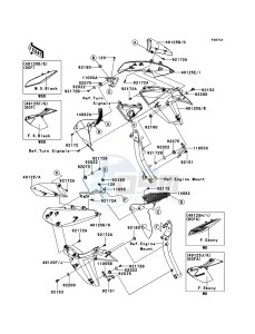 Z1000 ZR1000DCFA FR GB XX (EU ME A(FRICA) drawing Cowling(Center)