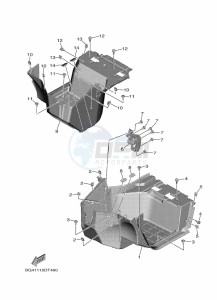 YXE1000EWS YX10EPSM (B4M2) drawing STAND & FOOTREST