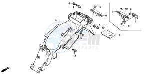 CB250 TWO FIFTY drawing REAR FENDER