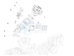 150 4T 3V ie Primavera (APAC) drawing Throttle body - Injector - Union pipe