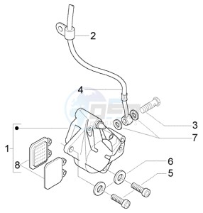 Liberty 50 2t RST ptt (CH) Switserland drawing Front brake caliper