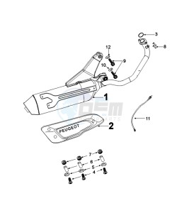 DJANGO 50 4TY OC drawing EXHAUST SYSTEM