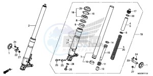 CB1100 UK - (E) drawing FRONT FORK (CB1100NA/NAD)