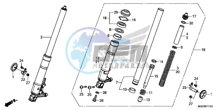 FRONT FORK (CB1100NA/NAD)