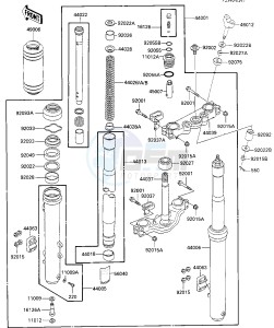 KX 500 B [KX500] (B1) [KX500] drawing FRONT FORK