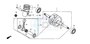 SH100 SCOOPY drawing CRANKSHAFT/PISTON