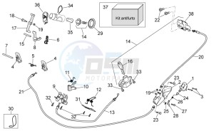 Scarabeo 250 Light e3 drawing Lock hardware kit