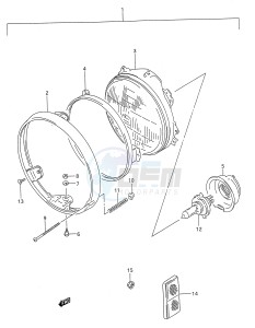 GS500E (E28) drawing HEADLAMP (MODEL R S T)